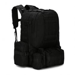 Sac à Dos Tactique Multifonction 50L - Noir