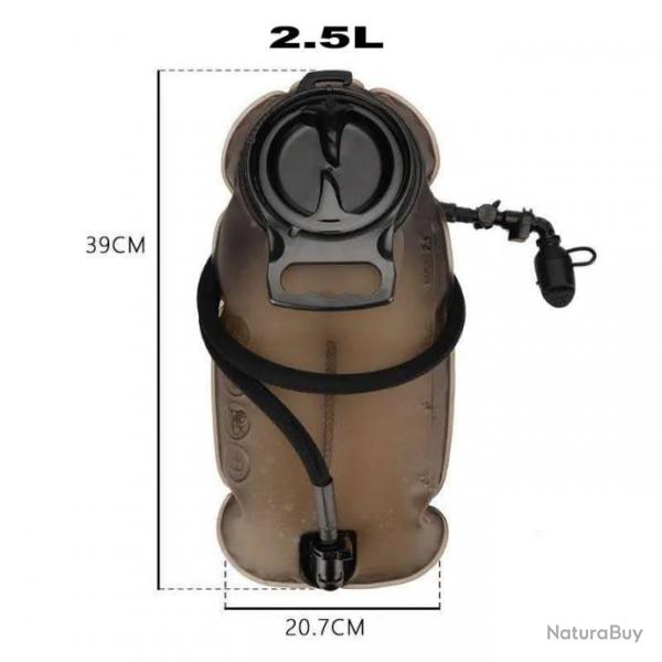 Sac d'Hydratation NOIR - 2.5 Litres