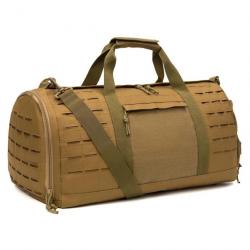 Sac Tactique de Voyage 40L avec Découpe Laser MOLLE - Tan