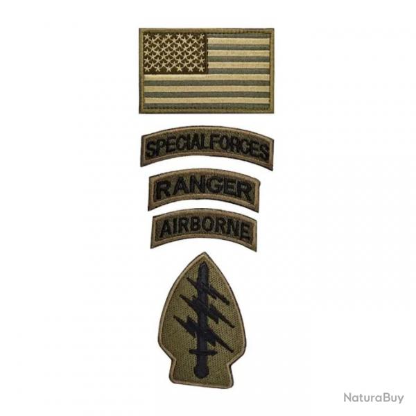 Set de Patch Force Spciale US - Vert OD