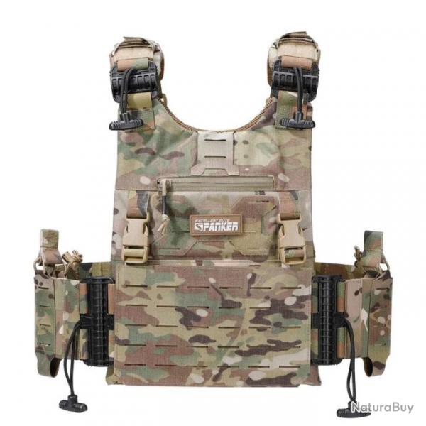 SPANKER Gilet Porte-plaque QD - Multicam