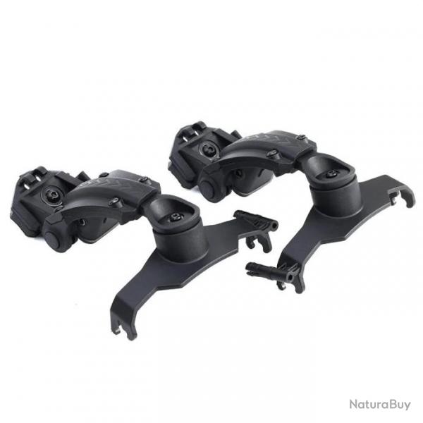 Supports de casque audio type COMTAC - Noir