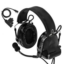 TAC-SKY Headset type Comtac II + PTT - Noir