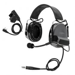 TAC-SKY Headset type Comtac II + PTT - Gris