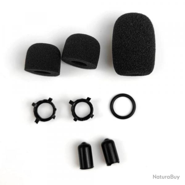 TAC-SKY Mousses de remplacements Microphone - Noir