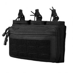 Triple Porte-Chargeurs avec Pochette - Noir