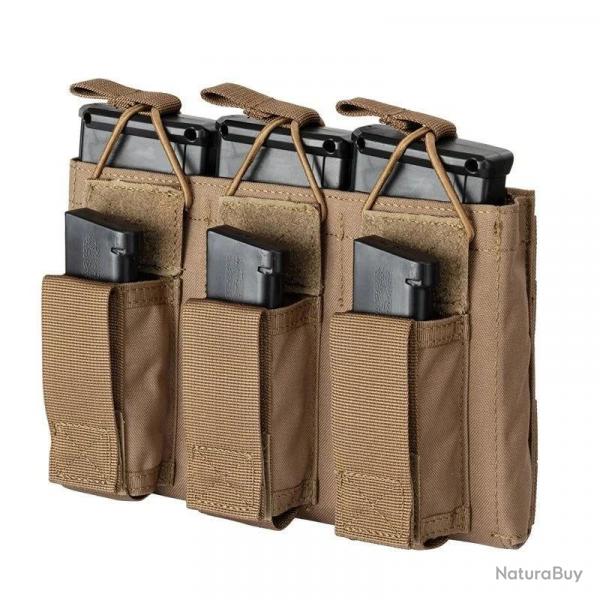 Triple Portes Chargeurs Tactique 5.56 et PA en Nylon - Tan / CHINA