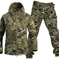 Uniforme SoftShell + Pantalon tactique Multicam