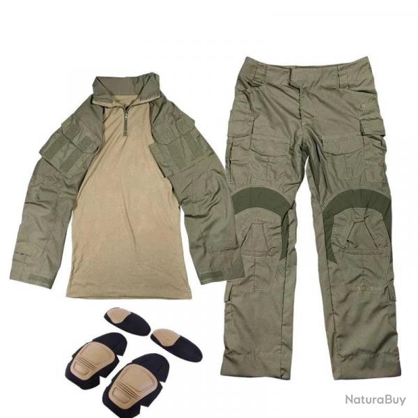 Uniforme Tactique type G3 VERT OD VERT OD