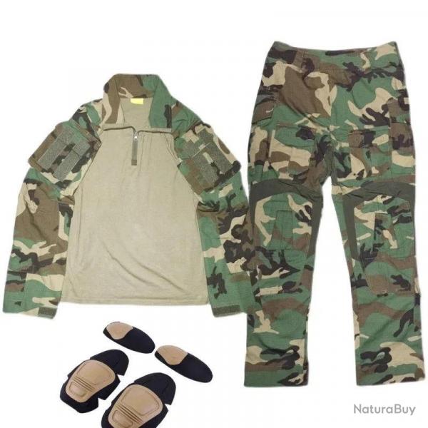 Uniforme Tactique type G3 WOODLAND WoodLand