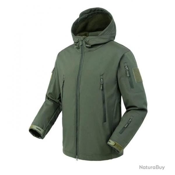 Veste Militaire Type Softshell - Vert OD / L