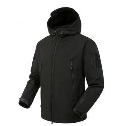 Veste Militaire Type Softshell - Noir / XXL