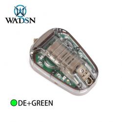 WADSN Lampe de casque LED+IR Hel Star 6 GEN 3 - Tan LED Verte / CHINA