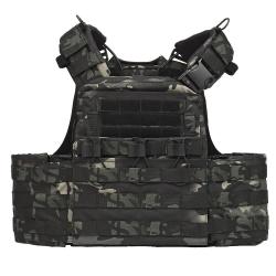 WoSport Gilet Porte-Plaque Type CPC - Multicam Noir