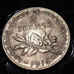 2 francs semeuse argent 1916 ttb (france)