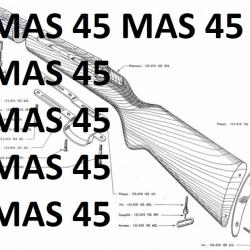 3 vue d'éclaté de carabine MAS 45 MAS45 MAUSER 45 (envoi par mail) - VENDU PAR JEPERCUTE (m2296)