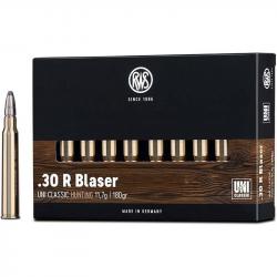 Munitions RWS calibre 30 R Blaser Uni Classic 180gr - 11.7g x20