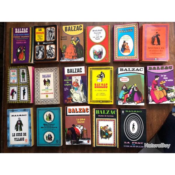 Honor de Balzac lot 17 livres de poche