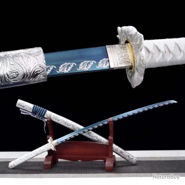 Katana Aile de l'Ange (Acier T10) - Tranchant (2)