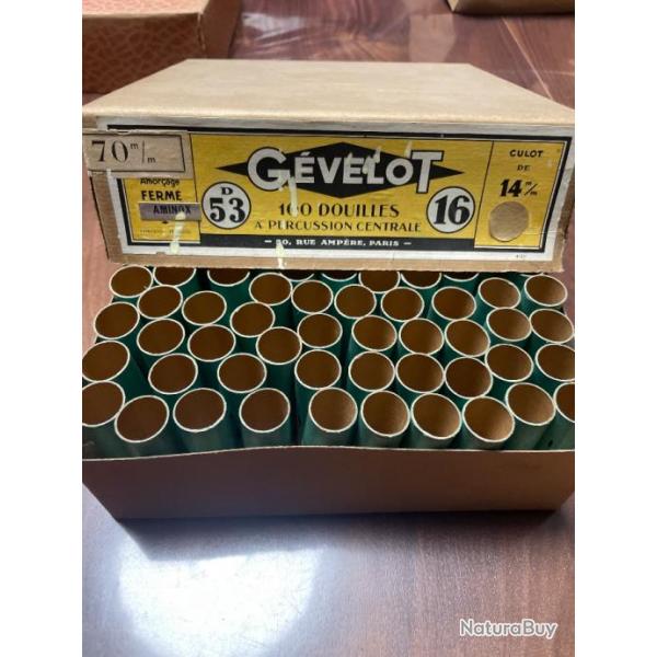 Vend lot de 100 douilles de calibre 16 en carton