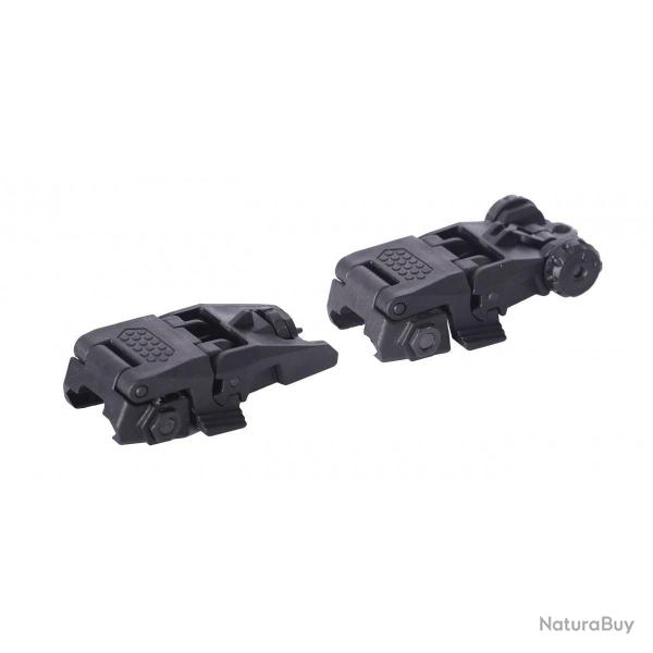 GUIDON + HAUSSE RABATTABLE (FLIP-UP) RAIL 21 MM
