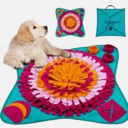 Tapis de Fouille pour Chien - Jeu Anti-Stress en Feutrine - 70x70 cm