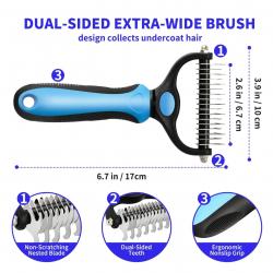 Brosse Pro de Toilettage pour Chien & Chat, Couleur: Au Choix, Taille: L