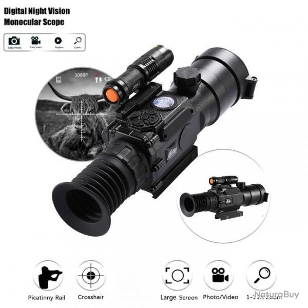 Vente flash ! Monoculaire de vision nocturne numrique PQ1W 50 x 3.7-11