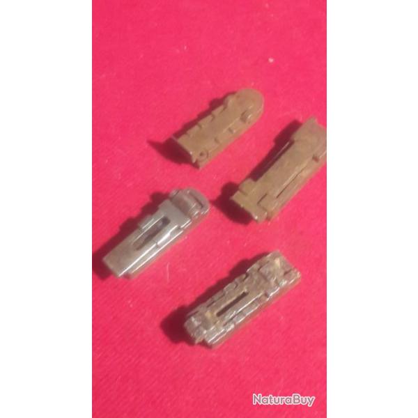 lot de quatre hausses   pour arme ancienne de loisir petit calibre