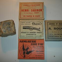 Lot de 5 boites de cartouches anciennes