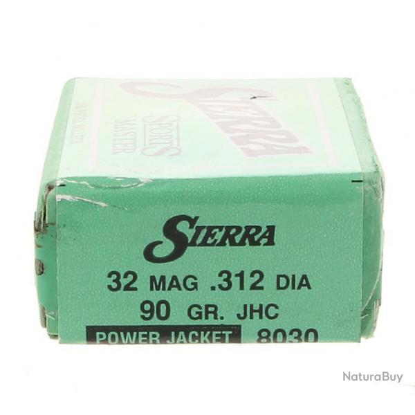 Boite de 100 ogives Sierra Powerjacket 32 Mag / 90 grains #8030