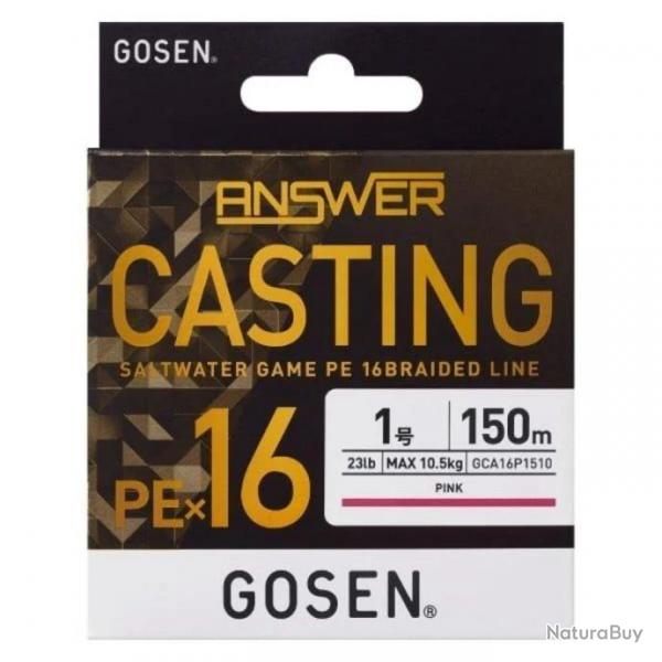 Tresse Gosen Answer Casting X16 150m Rose 150m 9,1kg PE 0.8