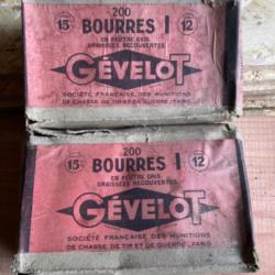 Lot de 400 bourres en feutre gris anciennes calibre 12