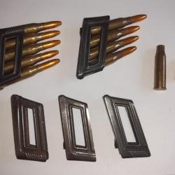 Lot de 5 clips Steyr M 95 + 10 cartouches inertes 8x56RS