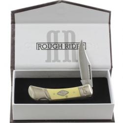 Couteau Rough Rider Classic Lame Clip Point Acier Carbone T10 Manche Polymère Lockback RR1738