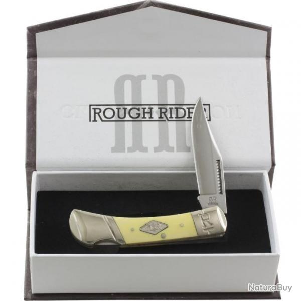 Couteau Rough Rider Classic Lame Clip Point Acier Carbone T10 Manche Polymre Lockback RR1738