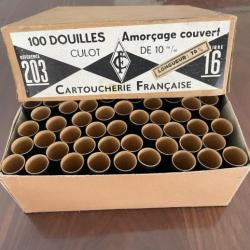 Lot de 70 douilles en carton pour calibre 16