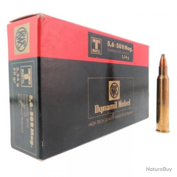 Munitions 5,6x50R Magnum 50gr Sofpoint Pointed RWS x20