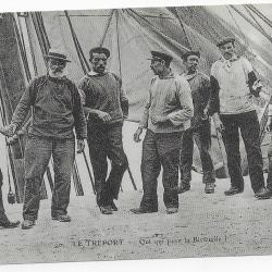 reproduction de carte postale 20éme siècle " le Tréport la bistouille"