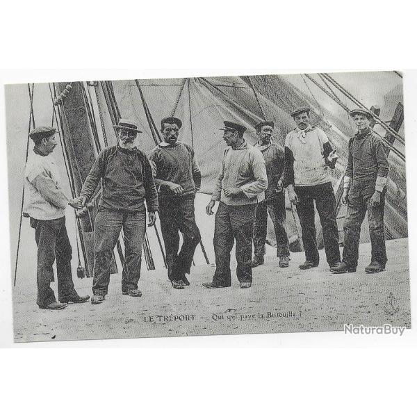 reproduction de carte postale 20me sicle " le Trport la bistouille"