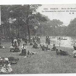 reproduction de carte postale 20éme siècle " Paris le bois de boulogne"