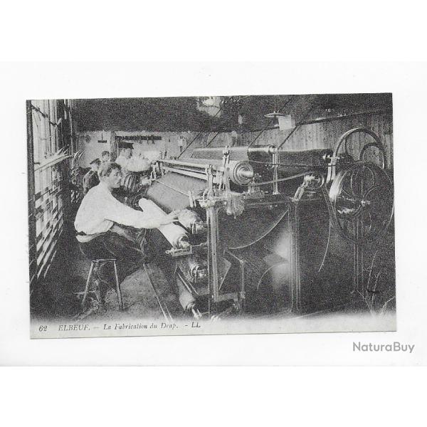 reproduction de carte postale 20me sicle " fabrication de draps  Elbeuf"