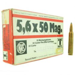 Munitions 5,6x50 magnum 50gr Demi-Blindée RWS x20