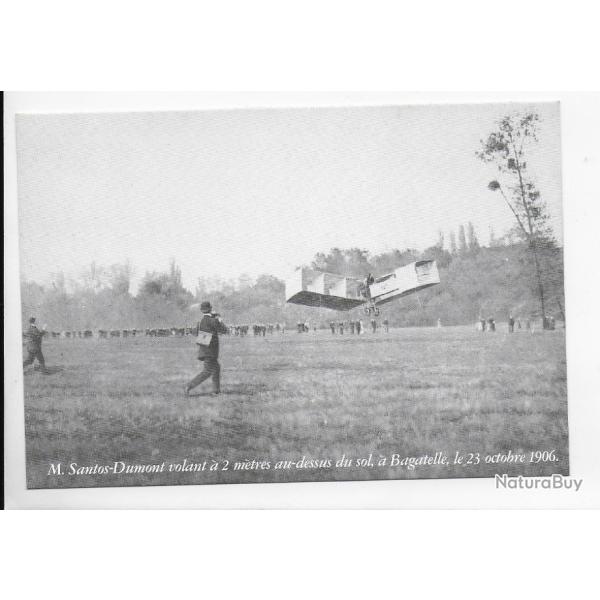 reproduction de carte postale 20me sicle "Santos Dumont volant  2 mtres au dessus du sol"