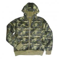 Veste à capuche néoprène Mil-Tec Coloris Woodland Taille L