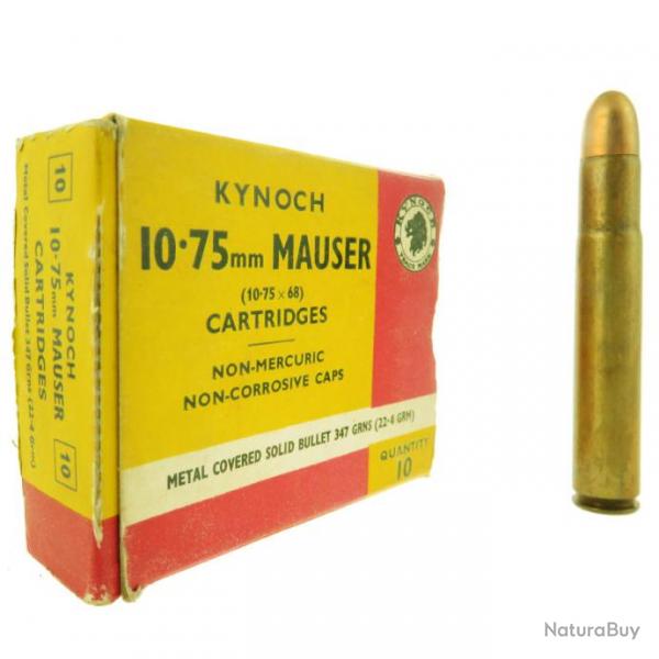 Munitions 10,75mm Mauser (10,75x68) 347gr Solid Metal Covered Kynoch x10