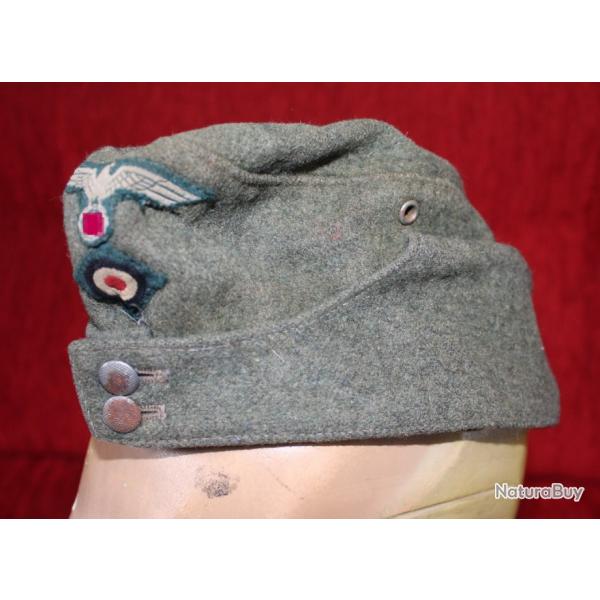 Bonnet de police Wehrmacht 1939-45 authentique calot allemand casque