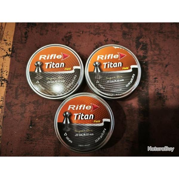 Rifle titan .25 pellets 33.95 grains