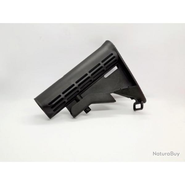 CROSSE TACTIQUE AR15 MILSPEC (Normes militaires) NOIRE 3 POSITIONS NEUVE POUR AIRSOFT OU ARME.