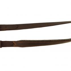 Bretelle pour armes longues AKAH en cuir de Buffle 3,5 cm cousu mains